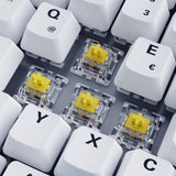 Sharkoon SKILLER SGK50 S3 PBT (white/light blue, DE layout, Gateron G Pro 3.0 Yellow) Sharkoon
