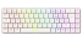 Hvidt Sharkoon PureWriter W65 tastatur med tysk layout