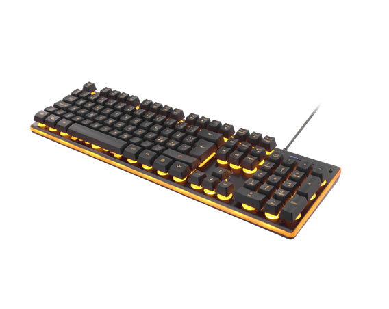 DELTACO GAMING GAM-021 Tastatur Membran Orange Kabling Nordisk Deltaco