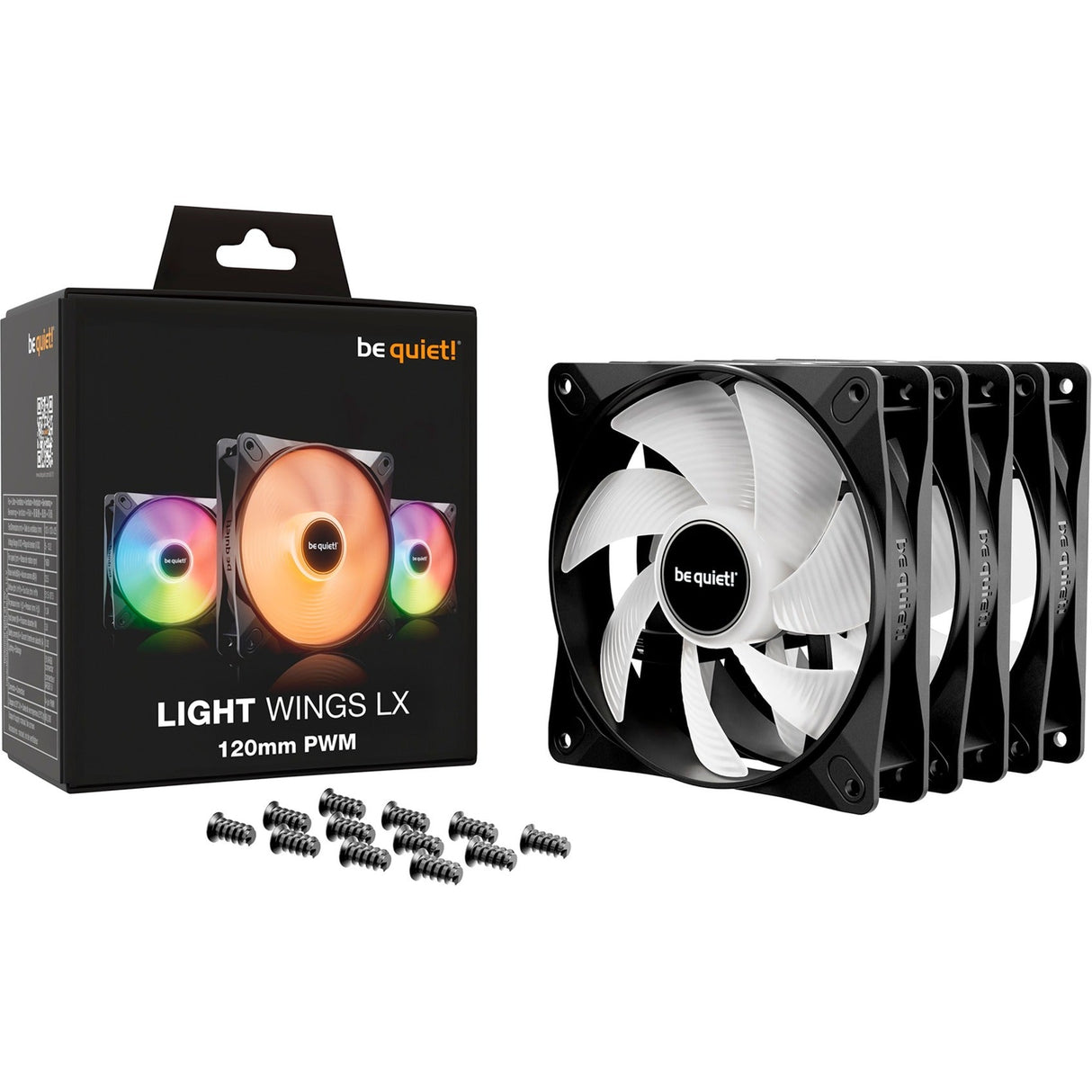 be quiet! Light Wings LX 120mm PWM Triple Pack, case fan (black, pack of 3) Be quiet