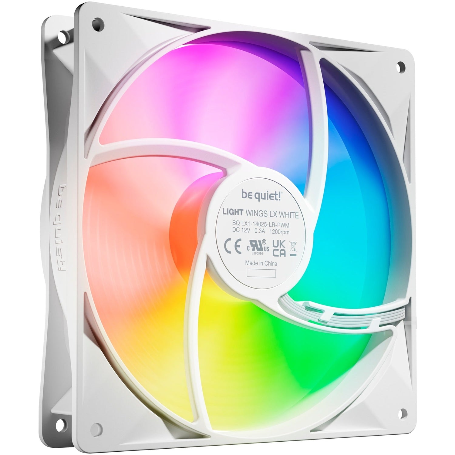 Be quiet Light Wings LX 140mm PWM White Triple Pack (white, pack of 3, 140 mm) Be quiet