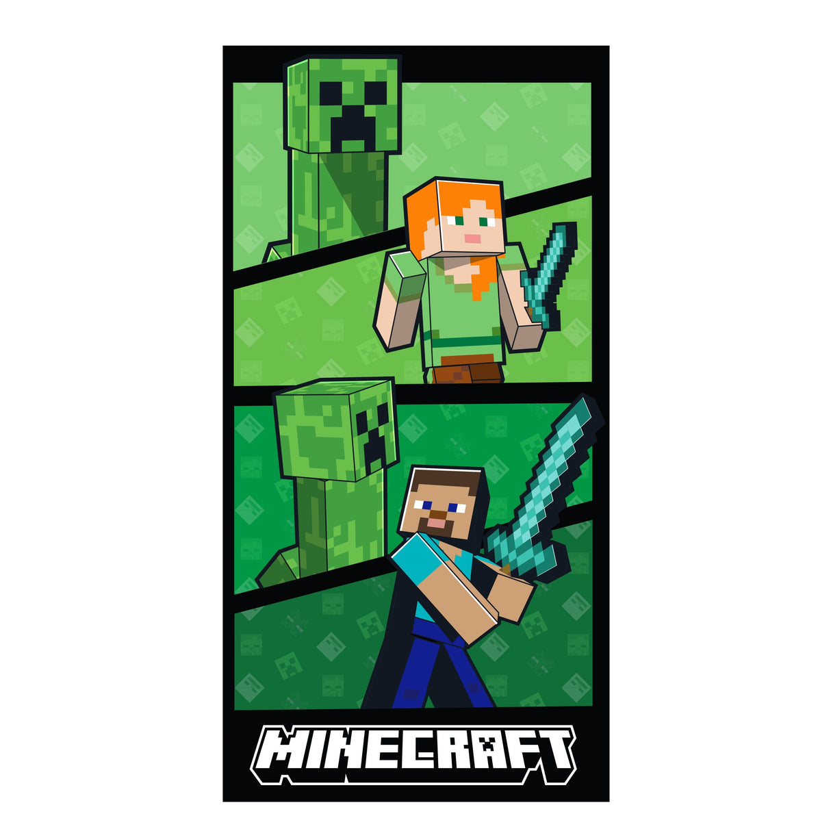 Beach towel - 70 x 140 cm - Minecraft (MNC698) Minecraft