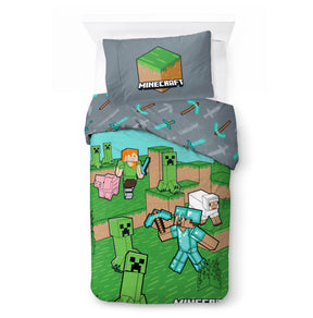 Bed Linen - Adult Size 140 x 200 cm - Minecraft Animals & Mobs (1029637) BrandMac