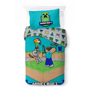Bed Linen - Adult Size 140 x 200 cm - Minecraft The fight is on (1029658) BrandMac