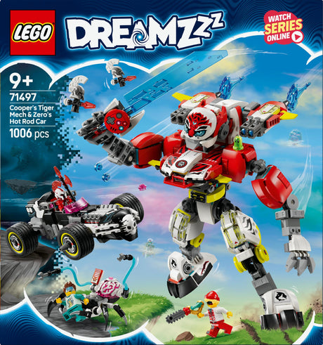 LEGO 71497 DREAMZzz Cooper's Tiger Mech and Zero's Hot Rod car