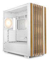 Sharkoon Rebel C70G RGB White Wood Front Tempered Glass 4x 120mm ARGB PWM Fans USB-C ATX Gaming PC Case Sharkoon