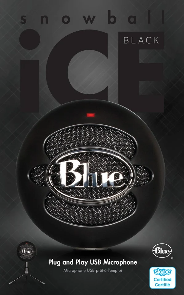 Blue - Microphone Snowball ICE Black