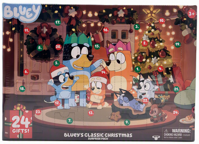 Bluey Classic Christmas julekalender – 24 låger