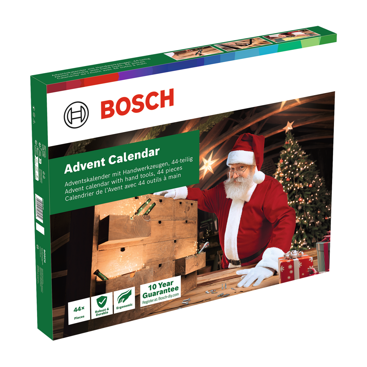 Bosch DIY julekalender 2026 – værktøjssæt med 44 dele