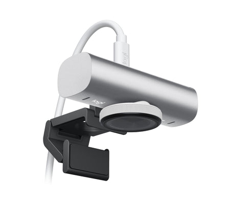 Logitech - MX Brio Ultra HD 4K Collaboration and Streaming Webcam - Pale Grey
