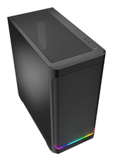 Sharkoon AK4 RGB Strip ATX-kabinet – sort, metalside, BTF