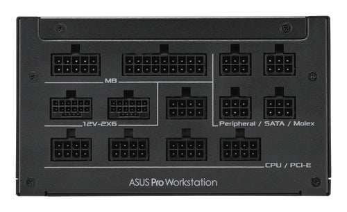 ASUS Pro WS 1600W Platinum – tilslutningspanel med modulære kabelstik