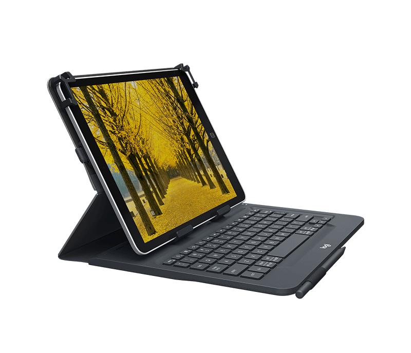 Logitech - Universal Folio w/Keyboard, 10 - Black (Nordic) Logitech