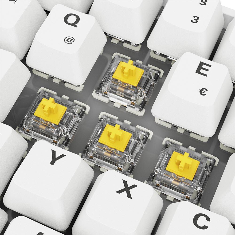 Sharkoon SKILLER SGK50 S4 Gen2 PBT (white, DE layout, Gateron G Pro 3.0 Yellow) Sharkoon