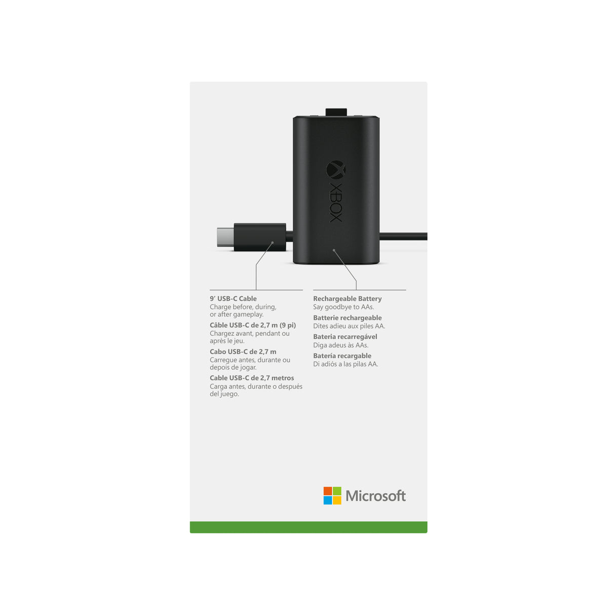 Microsoft Xbox Rechargeable   USB-C Cable Ekstern batteripakke Microsoft