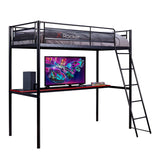 X Rocker HQ High Sleeper højseng med skrivebord; madras og udstyr medfølger ikke