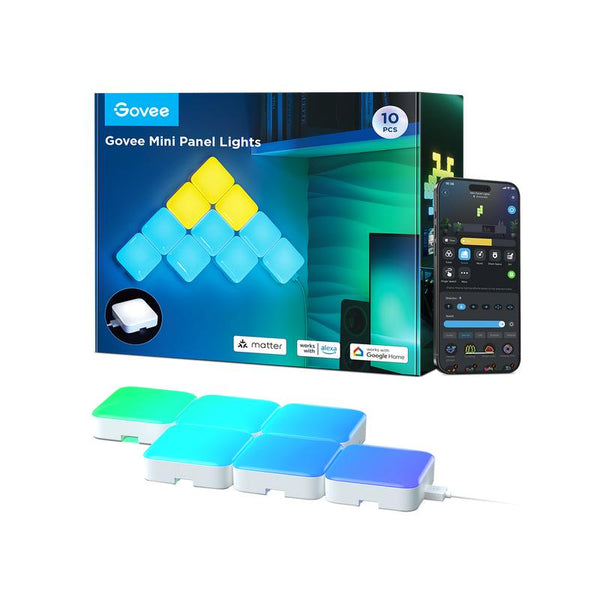 Govee Mini LED lyspaneler WiFi/Bluetooth (6 stk)