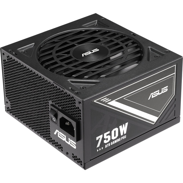 ASUS 750W-ATS Gold strømforsyning set skråt forfra