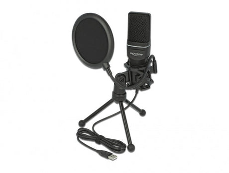 Delock USB Kondensator Mikrofon Set - für Podcasting, Gaming und Gesang DeLOCK