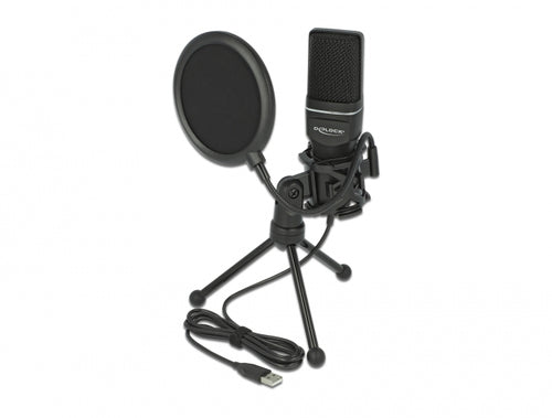 Delock USB Kondensator Mikrofon Set - für Podcasting, Gaming und Gesang DeLOCK