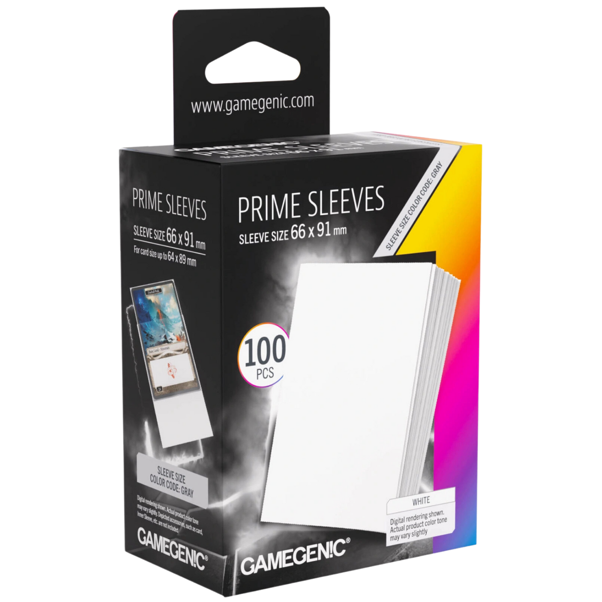 Gamegenic - Prime Sleeves 100 pcs - White (GGS10140ML)