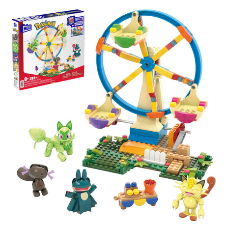 MEGA - Pokémon Construction Set Ferris Wheel with Figures - 393 Pieces (HXF80) MEGA