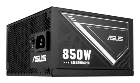 ASUS 850W-ATS Gold – sidepanel med effektmærkning og strømindgang