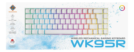 DELTACO GAMING WK95R Tastatur Mekanisk RGB Trådløs Kabling Tysk Deltaco