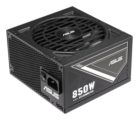 ASUS 850W-ATS Gold – ventilator og sidepanel set skråt