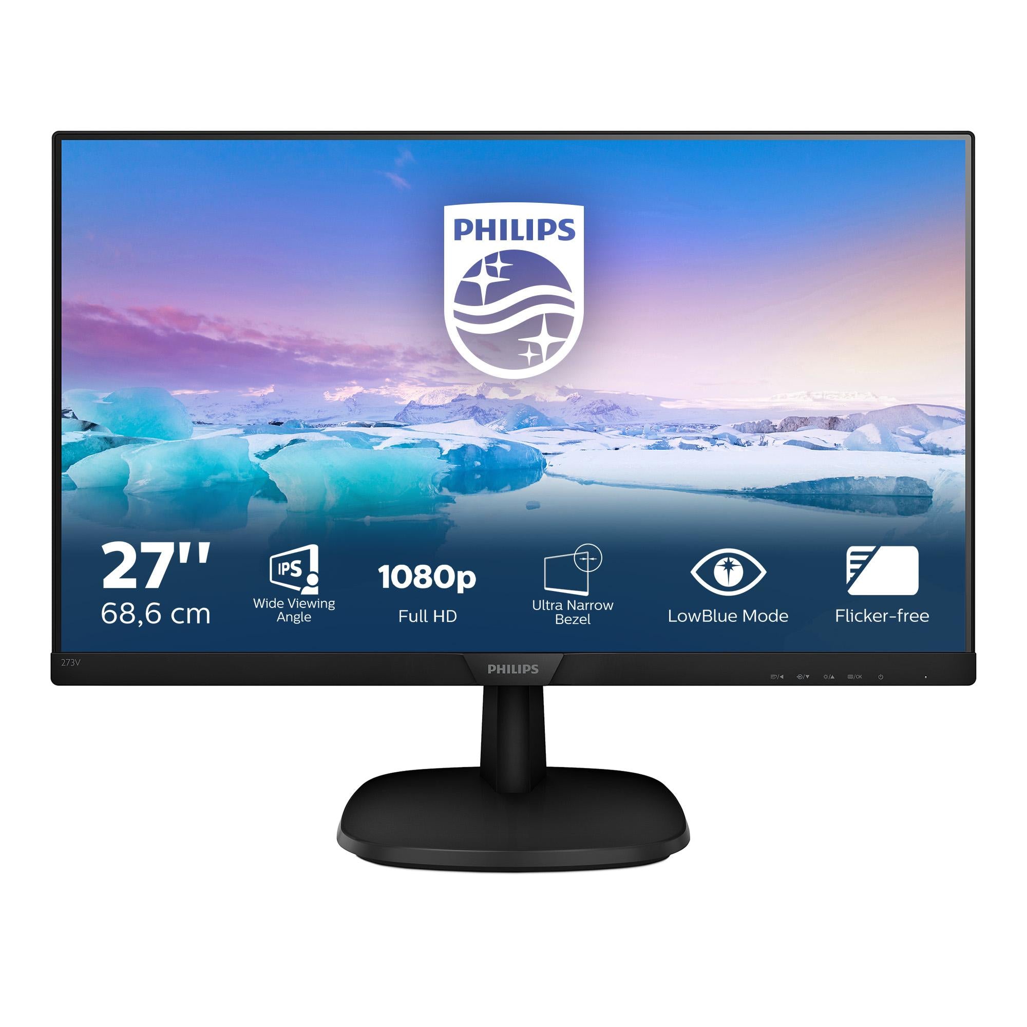 Philips V-line 273V7QDSB 27 1920 x 1080 (Full HD) DVI VGA (HD-15) HDMI 60Hz Philips