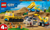 LEGO 60391 City Construction Vehicles and Crane with Wrecking Ball Construction Toy LEGO
