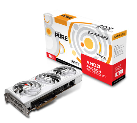 Sapphire Radeon RX 7800 XT Pure OC - 16GB GDDR6 RAM - Grafikkort Sapphire Technology