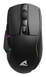 Sharkoon SKILLER SGM50W Black 6400 DPI ATG4090 RGB 2.4GHz Wireless 70h Battery Charging Dock Gaming Mouse Sharkoon