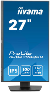 iiyama ProLite XUB2793QSU-B6 27 2560 x 1440 (2K) HDMI DisplayPort 100Hz Pivot Skærm Iiyama