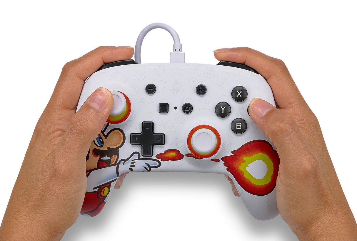 PowerA Enhanced Kablet Controller Til Nintendo Switch - Fireball Mario