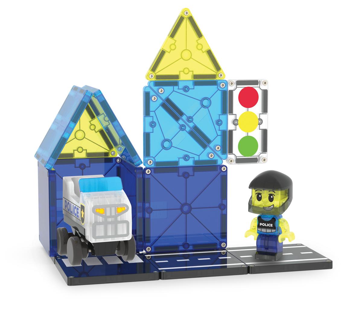 Magna-Tiles - Police Patrol™ 20 Piece Set (90353) Magna Tiles