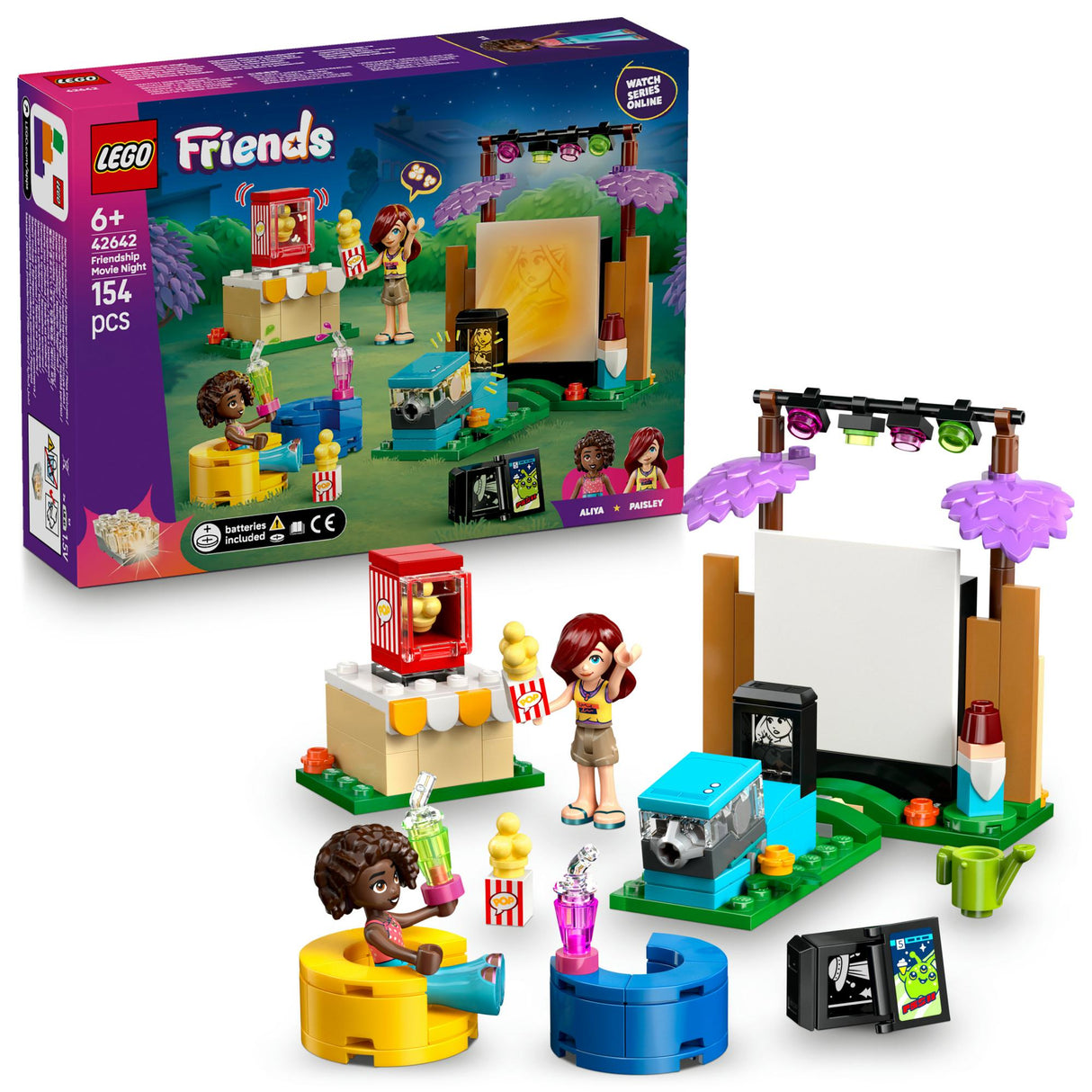 LEGO 42642 Friends Movie Night with Friends, construction toy LEGO