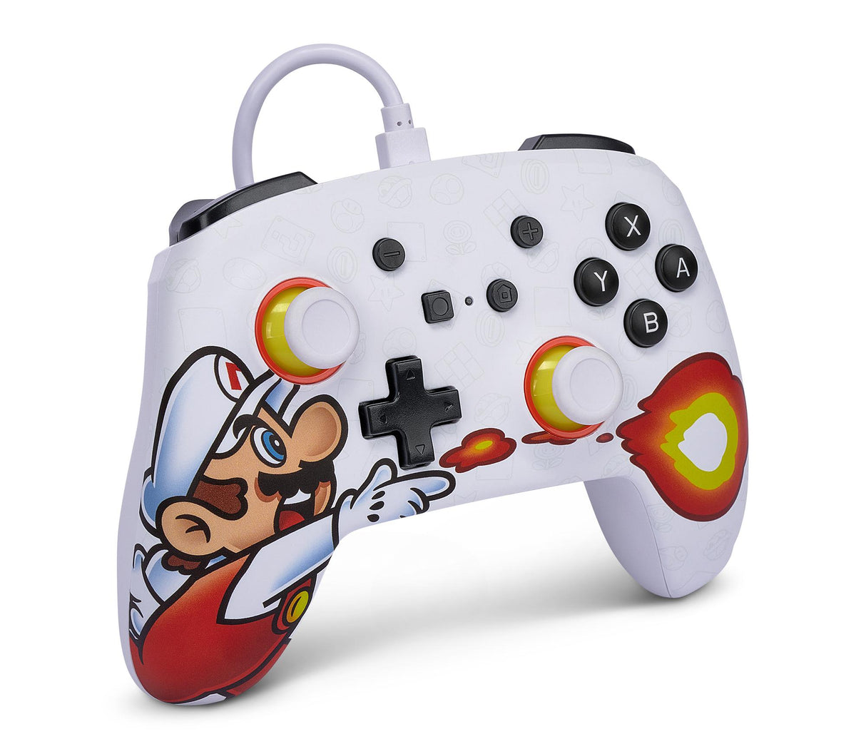 PowerA Enhanced Kablet Controller Til Nintendo Switch - Fireball Mario