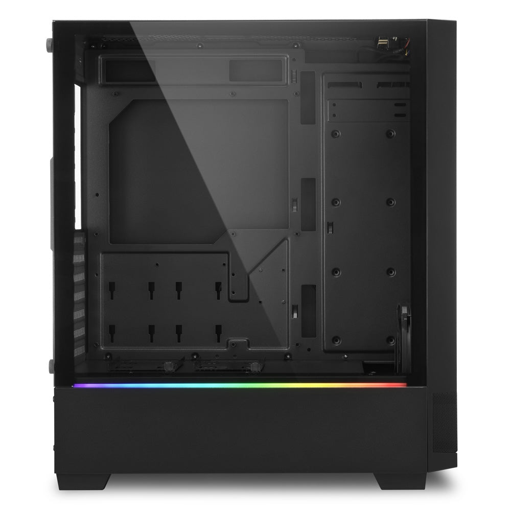 Sharkoon RGB FLOW, tower case (black, side panel of tempered glass) Sharkoon