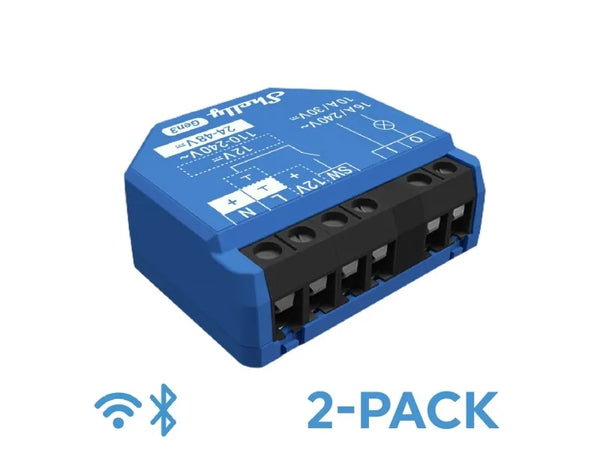 Shelly 1 Gen3 – 2-pak smartrelæer med Wi-Fi