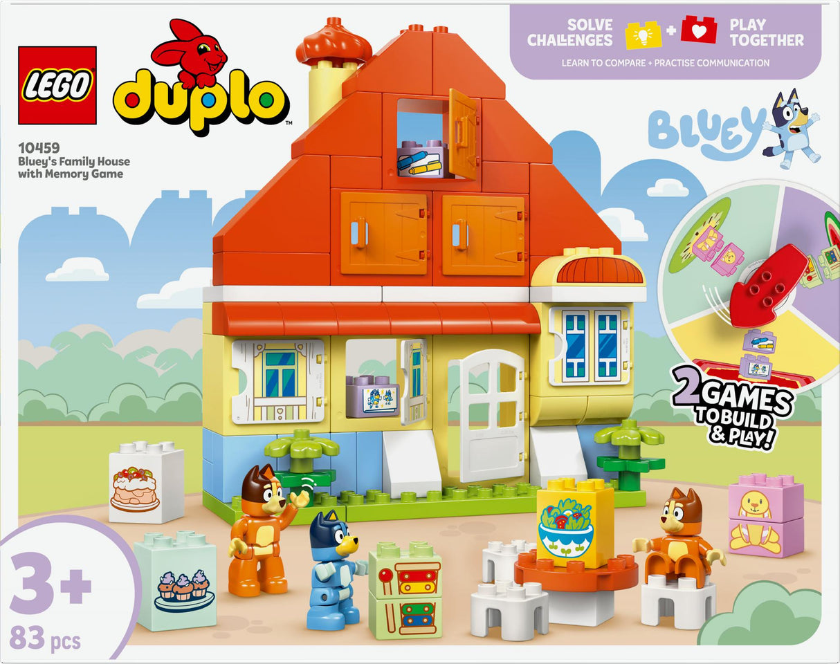 LEGO - DUPLO Bluey - Bluey's Family House with Memory Game (10459) LEGO