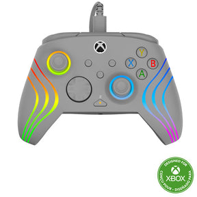 Turtle Beach Afterglow Wave Wired – Xbox/PC, grå – Grå Xbox-controller med lys