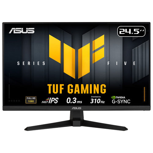 ASUS TUF Gaming VG259QMR5A 24,5″ gamingskærm set forfra