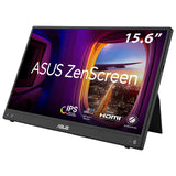 ASUS ZenScreen MB16AHV – skråt forfra med oversigt over skærmens funktioner
