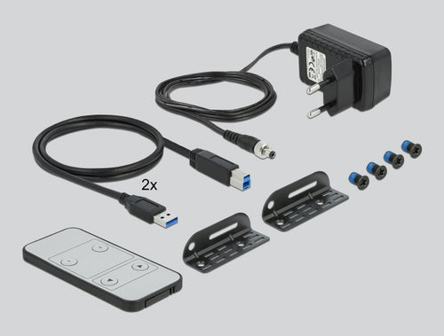 DELOCK HDMI KVM Switch 4K 60Hz mit USB 3.0 und Audio