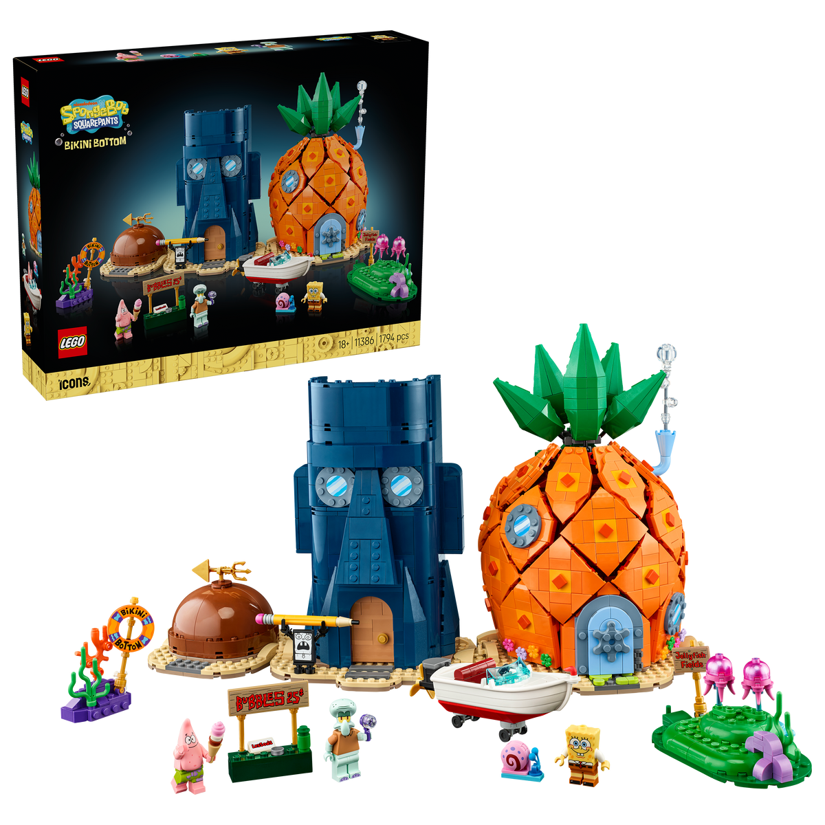 LEGO Icons 11386 – SvampeBob Firkant: Bikini-Bunden – produktbillede