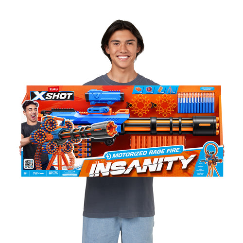 ZURU X-Shot - Insanity Blaster Rage Fire, dart blaster (incl. 72 darts)