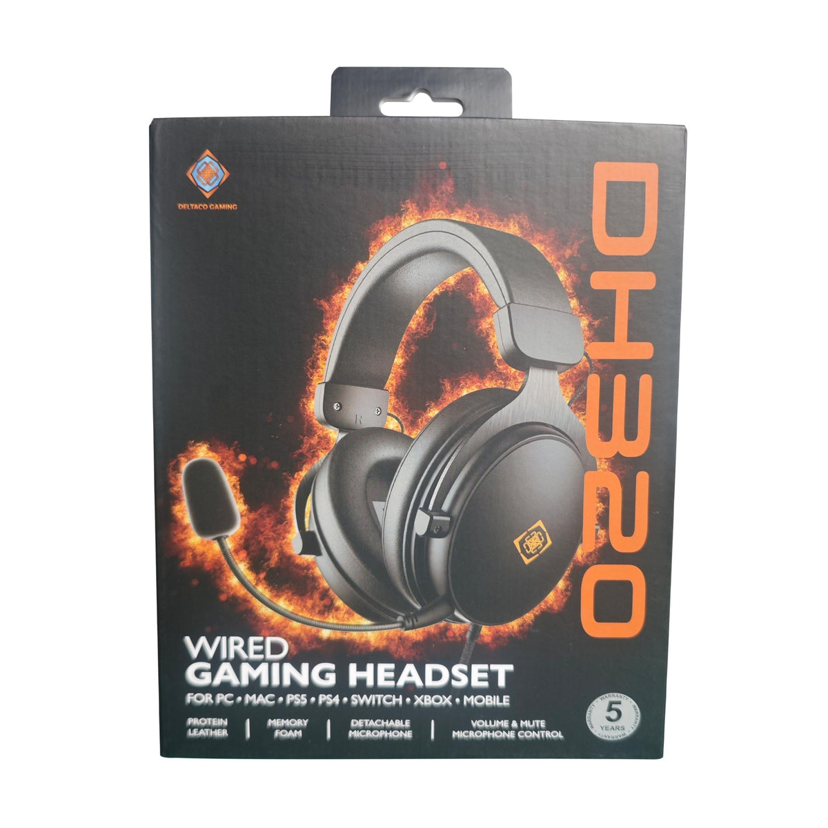 DH320 Wired Gaming Headset, Protein leather,3.5mm connection deltaco_gaming