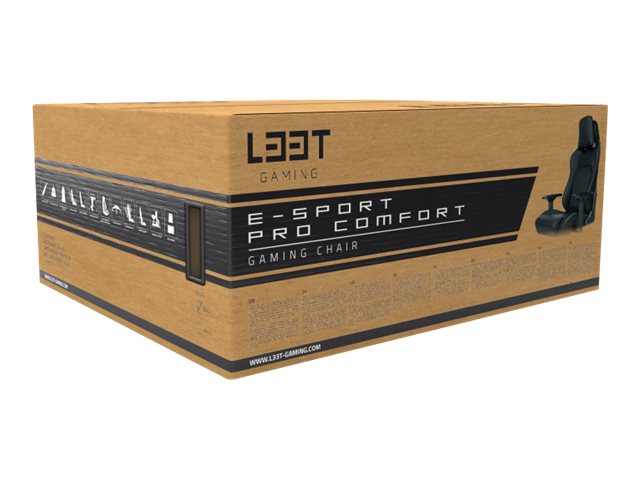 L33T E-Sport Pro Comfort Gamer Stol Sort