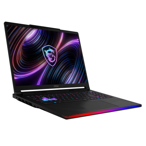 MSI Raider 16 Max HX B2WI-001FR – åben computer fra modsatte vinkel
